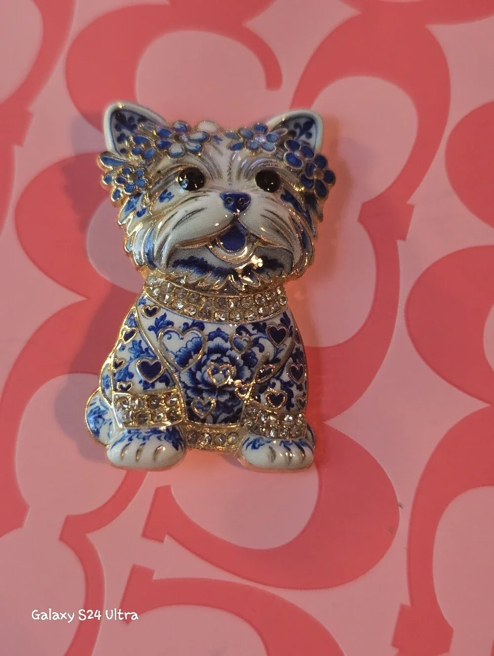 Yorkie Dog Yorkshire Terrier Tiny Brooch NEW